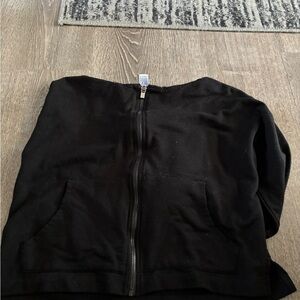 Black Zip-Up Hoodie